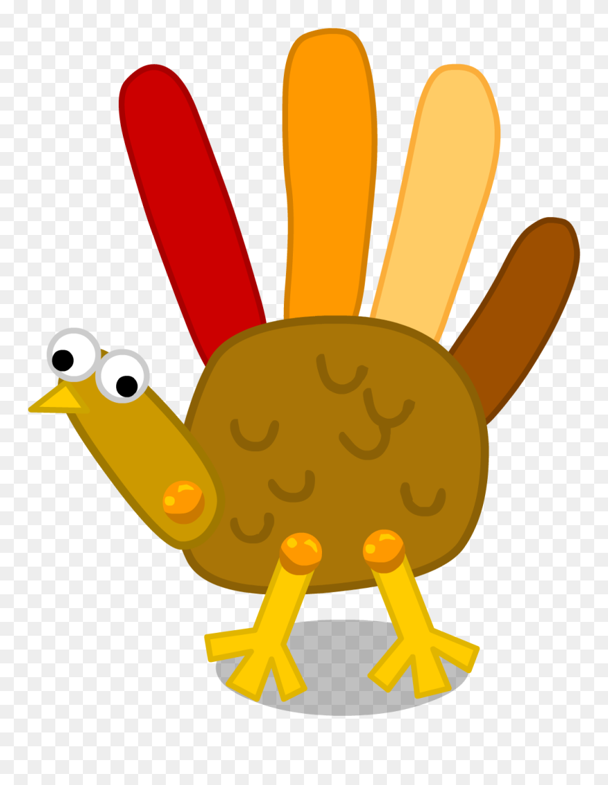 Island Paradise Hand Turkey - Turkey Hand Png Clipart