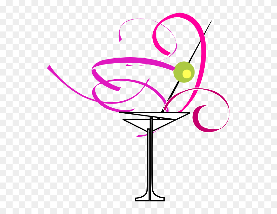 Martini Clipart Bourbon Glass - Martini Glass Party Cartoon - Png Download