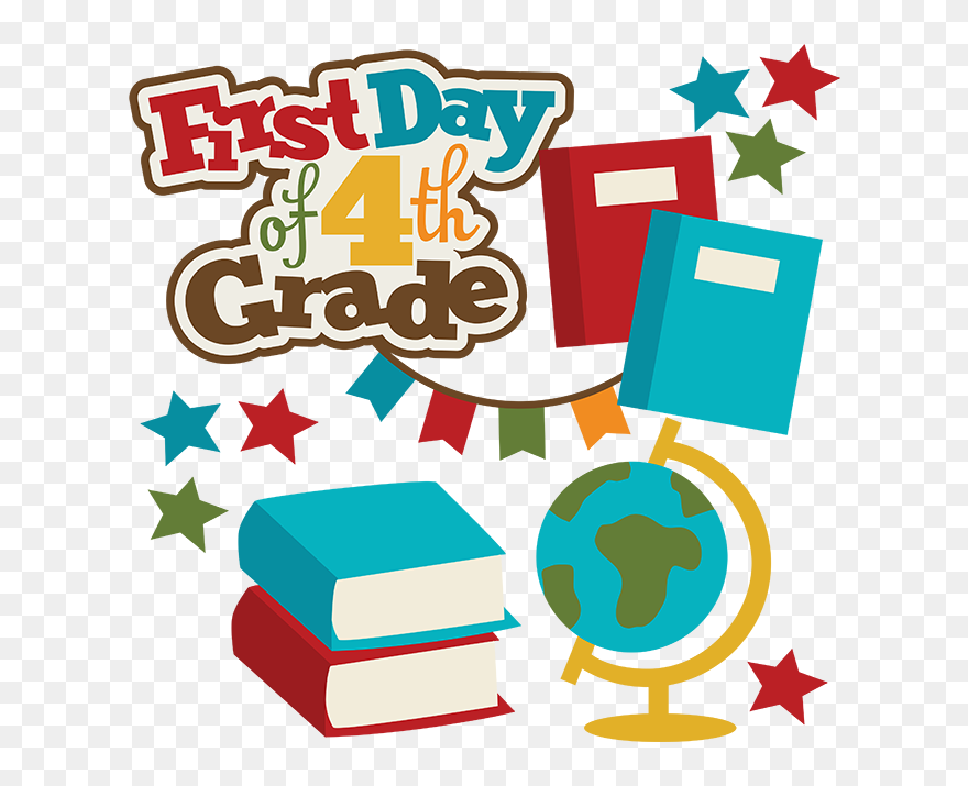 First Day Of 4th Grade Cute Files Svg File - Grade 4 Clipart - Png Download