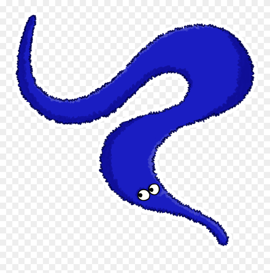 File 6c2eceaf9d Original - Blue Worm On A String Clipart