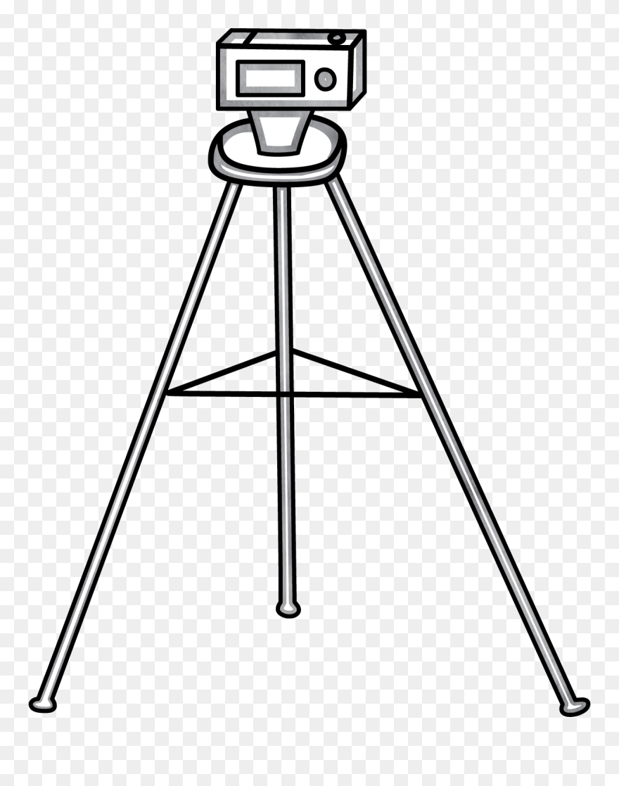 Camera On Tripod - Clip Art - Png Download
