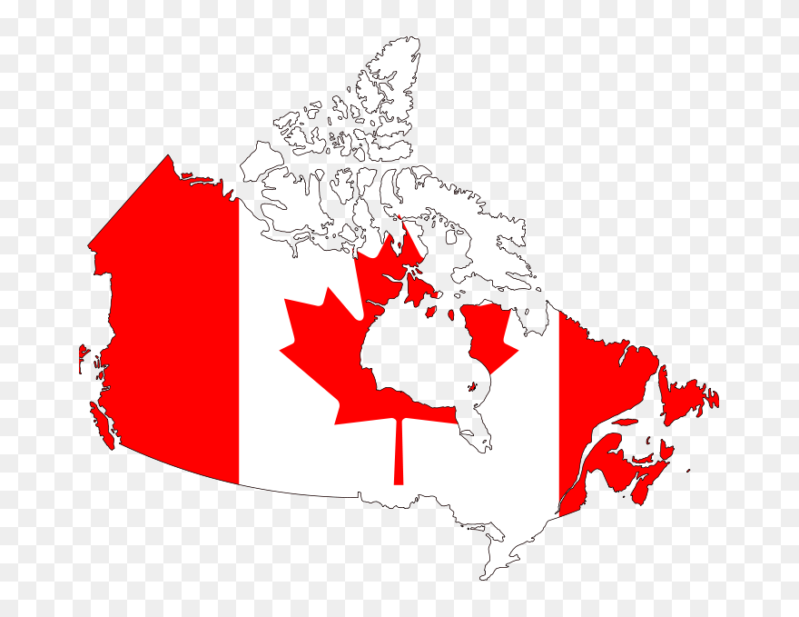 Canada Flag Map Clipart