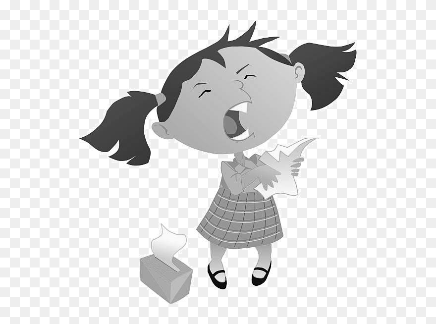 Vomiting And Diarrhea - صور واحده عندها برد Clipart