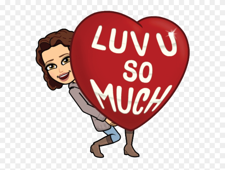 Luv U So Much Bitmoji Clipart