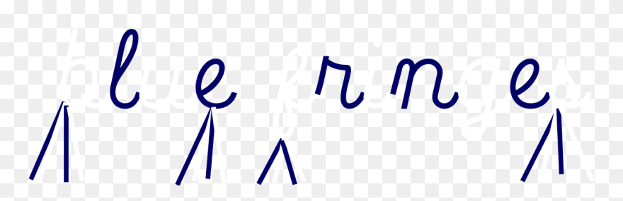 Blue Fringes - Techeiles - Calligraphy Clipart