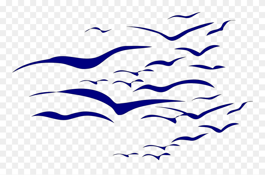 Easy Bird In Distance Drawing Clipart