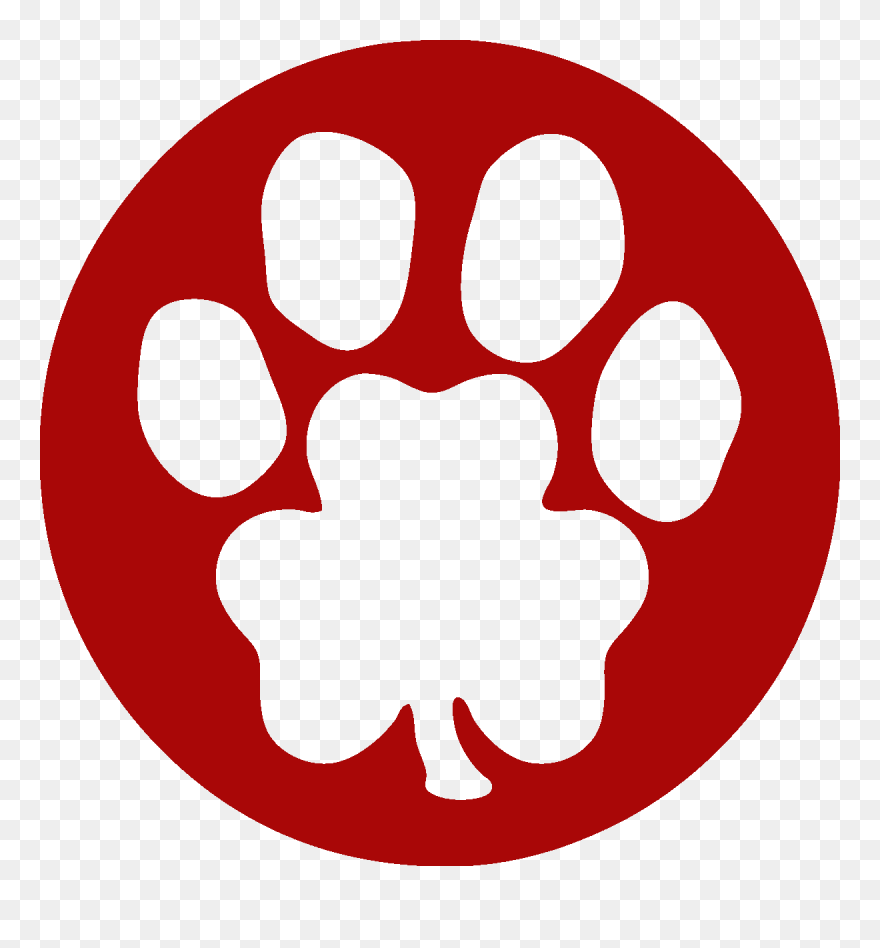St Patrick's Day Paw Print Clipart