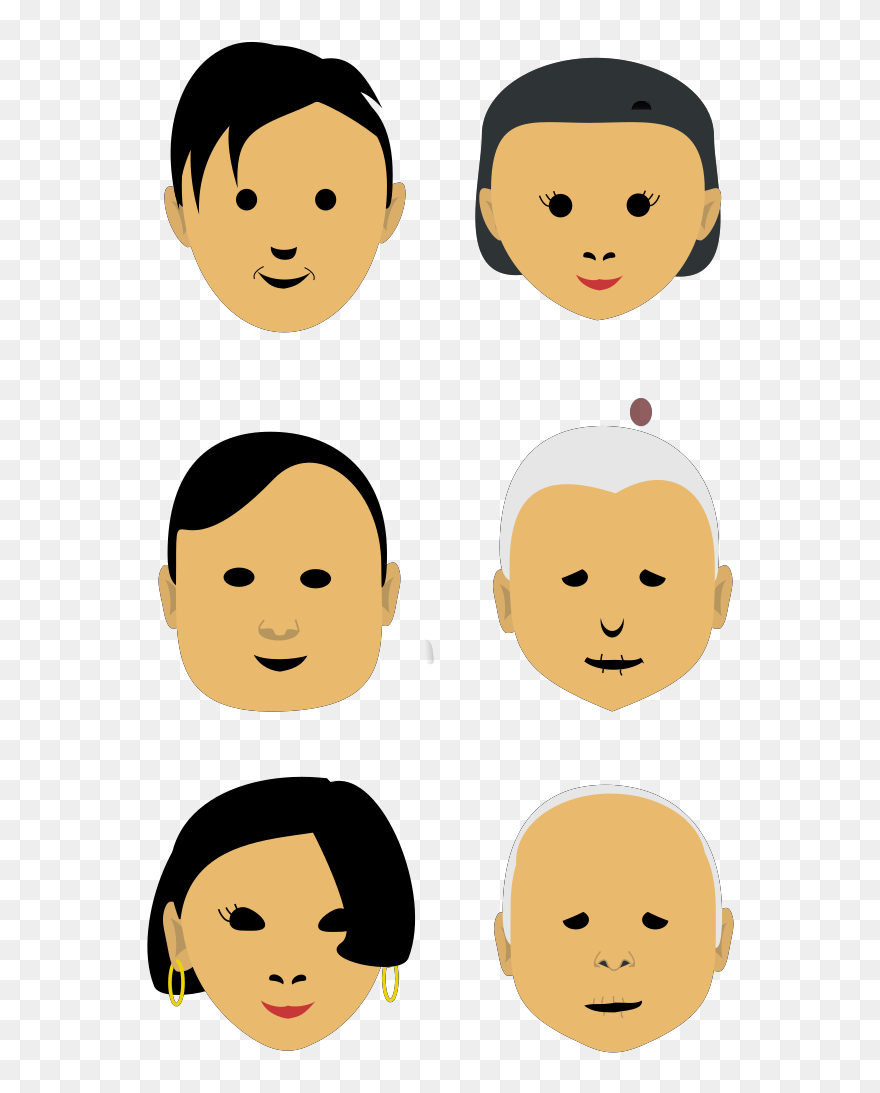 Envejecimiento Primario Y Secundario Clipart