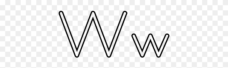 Letra W De Wok - Letra N Para Colorear .png Clipart