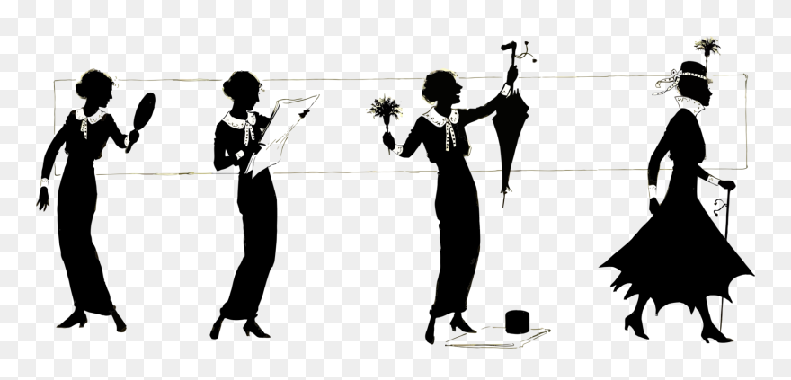 Human Behavior,art,monochrome Photography - Vintage Silhouette Png Clipart