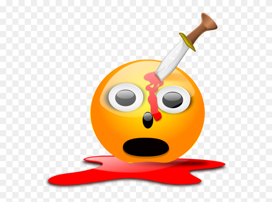 Stabbed Smiley Vector Image - Section 302 Ipc Punishment Clipart