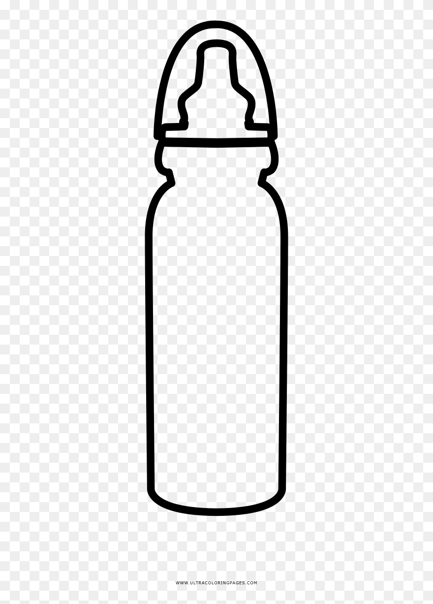 Baby Bottle Coloring Page - Water Bottle Clipart