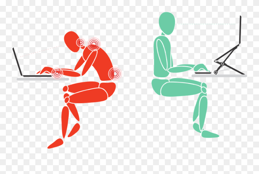 Laptop Posture Clipart