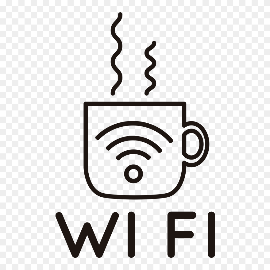 Wi Fi Coffee Business Sticker Clipart