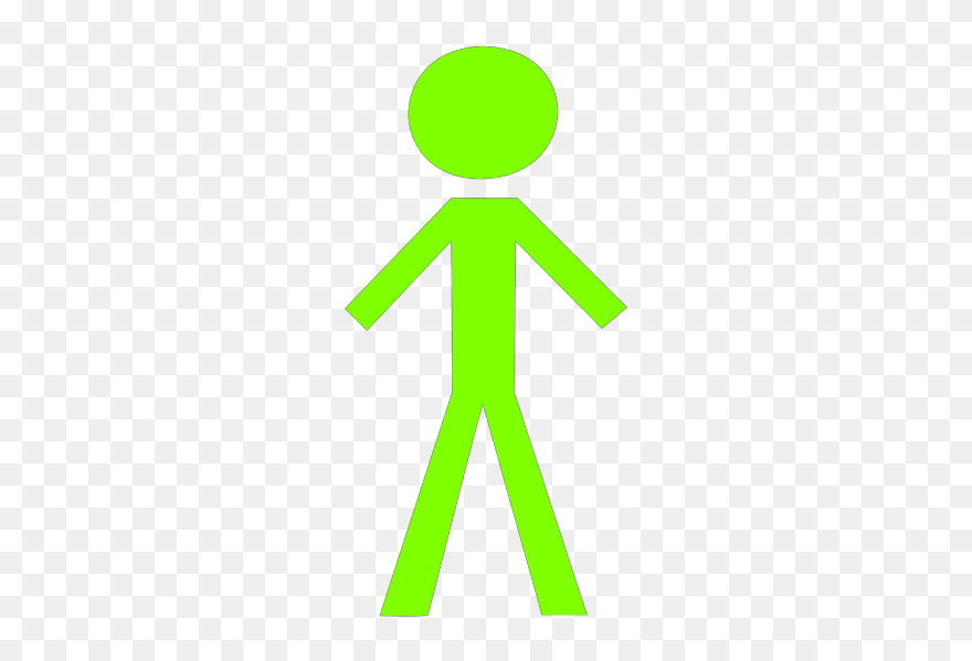 Black Stick Man 2 Png Icons - Sign Clipart