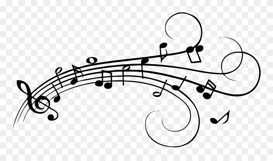 Music Notes Drawing, Transparent Png - Clipart Music Notes Flowing