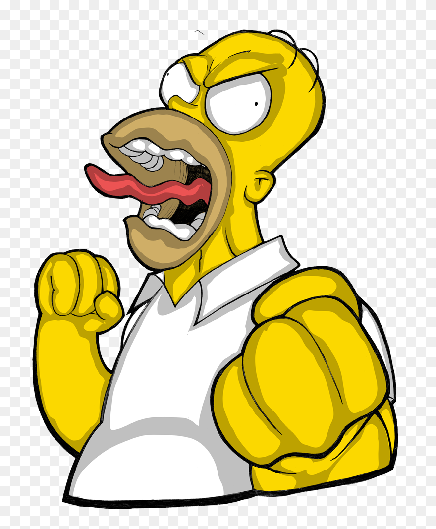 Homer Simpson Bart Simpson Anger - Homer Simpson Png Angry Clipart