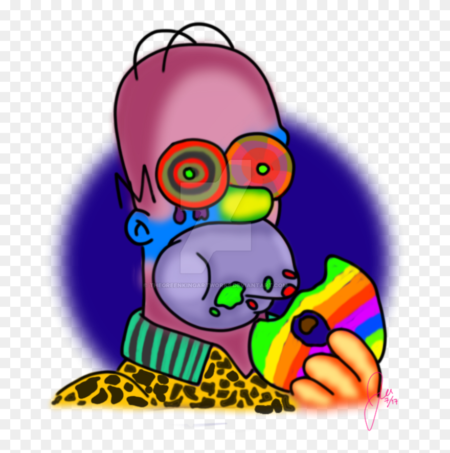 Simpsons Drawing Trippy, Picture - Simpsons Trippy Png Clipart