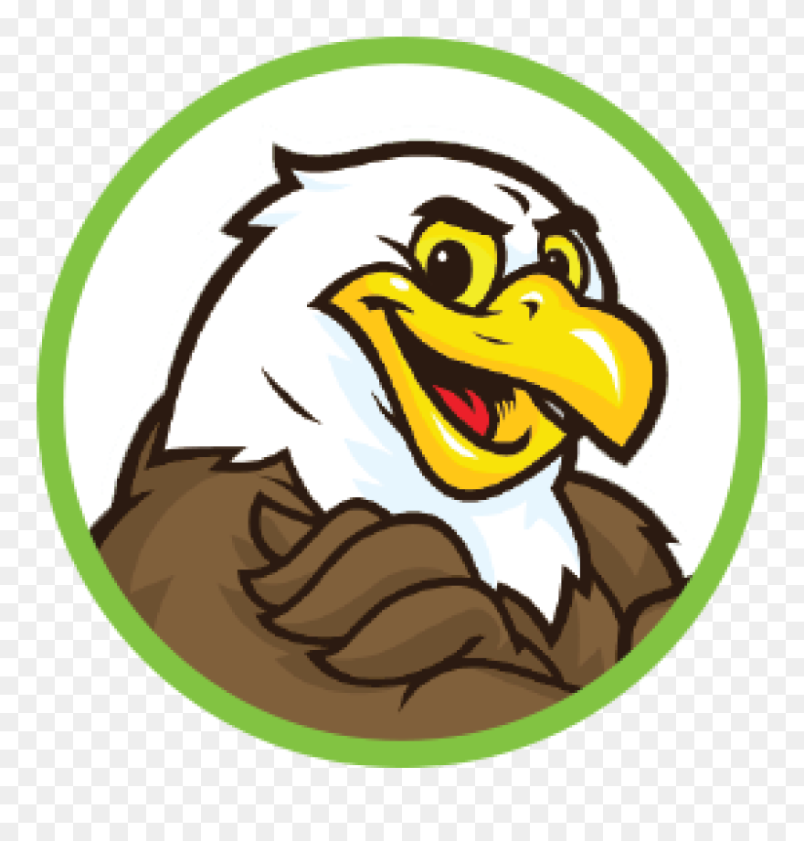 Cartoon Eagle Mascot Clipart - Png Download