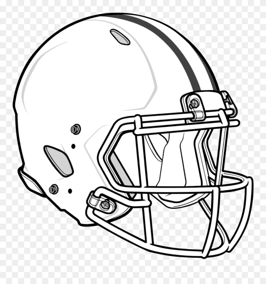 Blank Football Helmet Coloring Pages Clipart