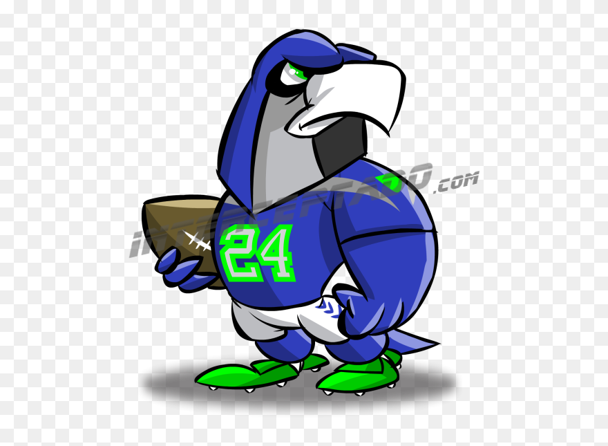 Seahawks Grande - Mascota Seahawks Clipart
