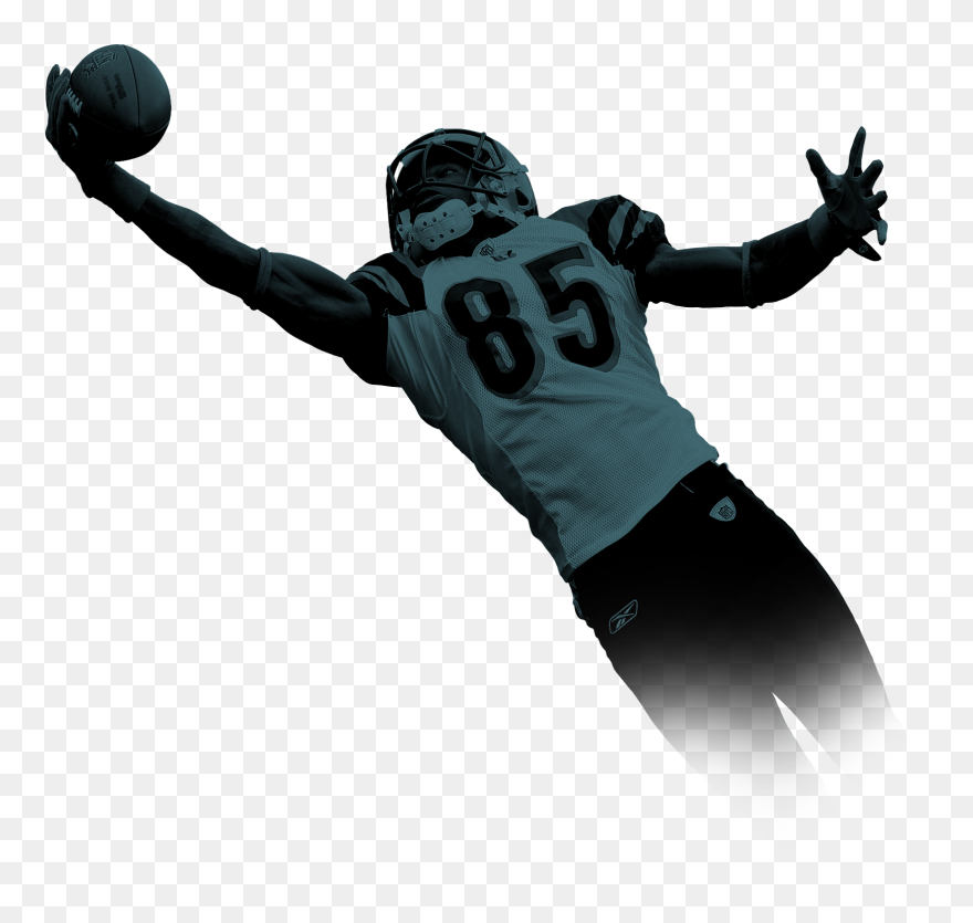 Transparent Seattle Seahawks Football Clipart - Football Player Catching The Ball - Png Download