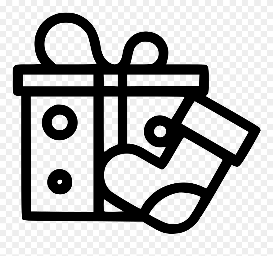 Sock Clip Winter - White Gift Box Vector Png Transparent Png