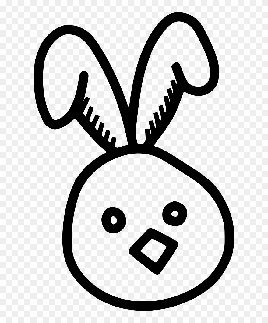 Chicken Bunny Ears Cute Chickling Rabbit - Clip Art - Png Download