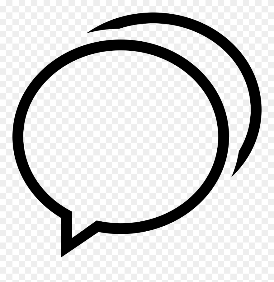 Black And White - Png Clipart White Chat Bubble Png Transparent Png
