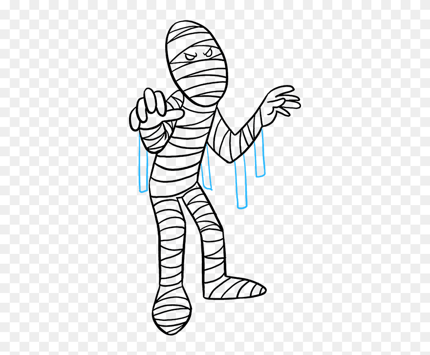 How To Draw Mummy - Draw A Mummy Clipart