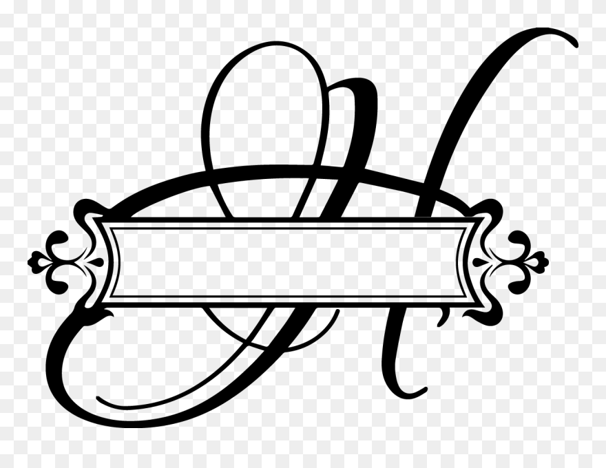 Fancy Letter H Clipart - Fancy Letter A Calligraphy - Png Download