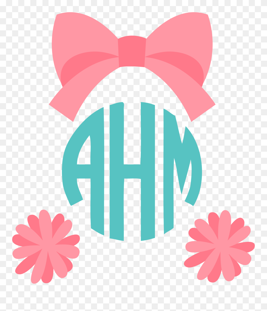 Cheerleader Monogram Topper - Illustration Clipart