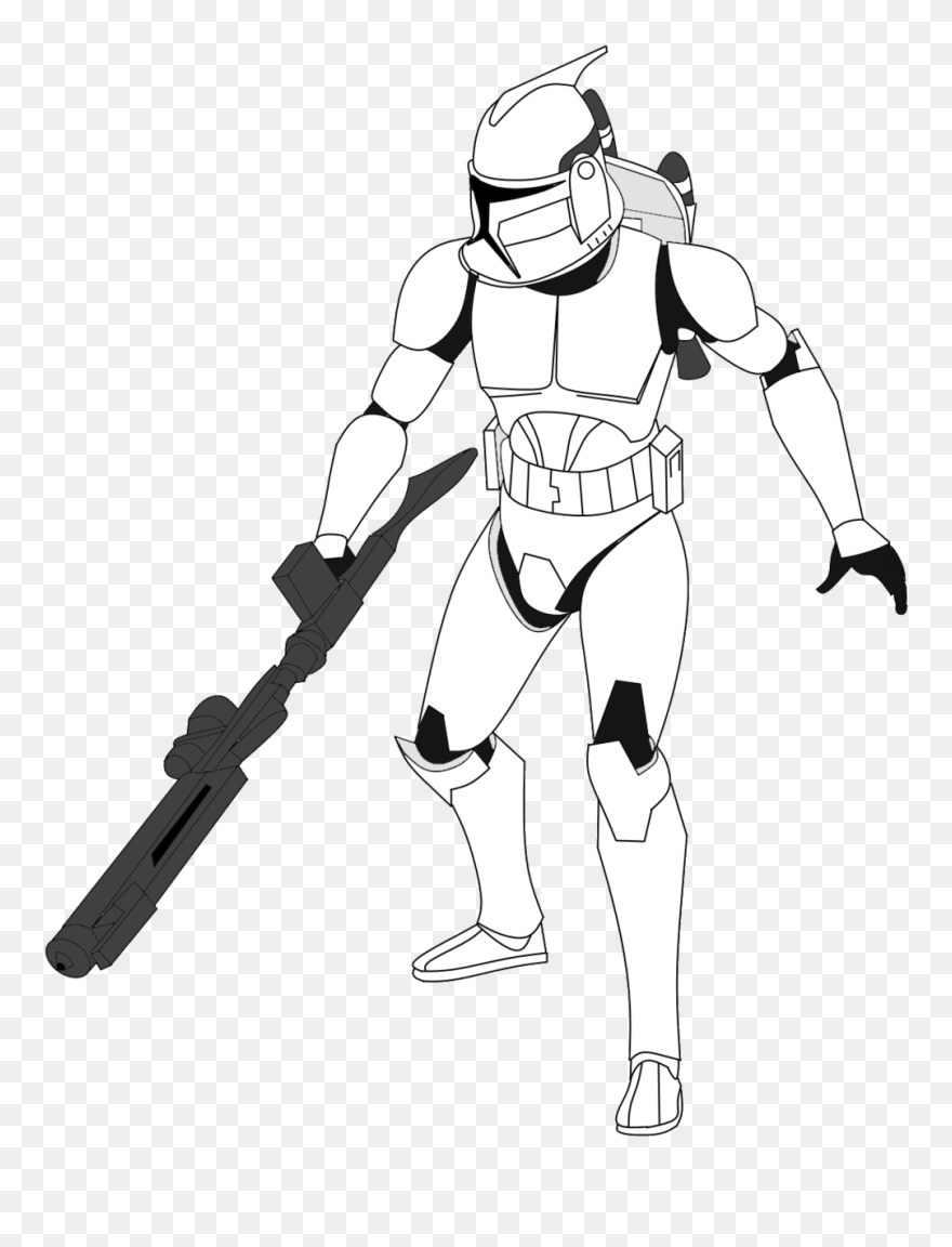 Star Wars Clone Wars Jet Troopers - Star Wars Drawings Clone Clipart