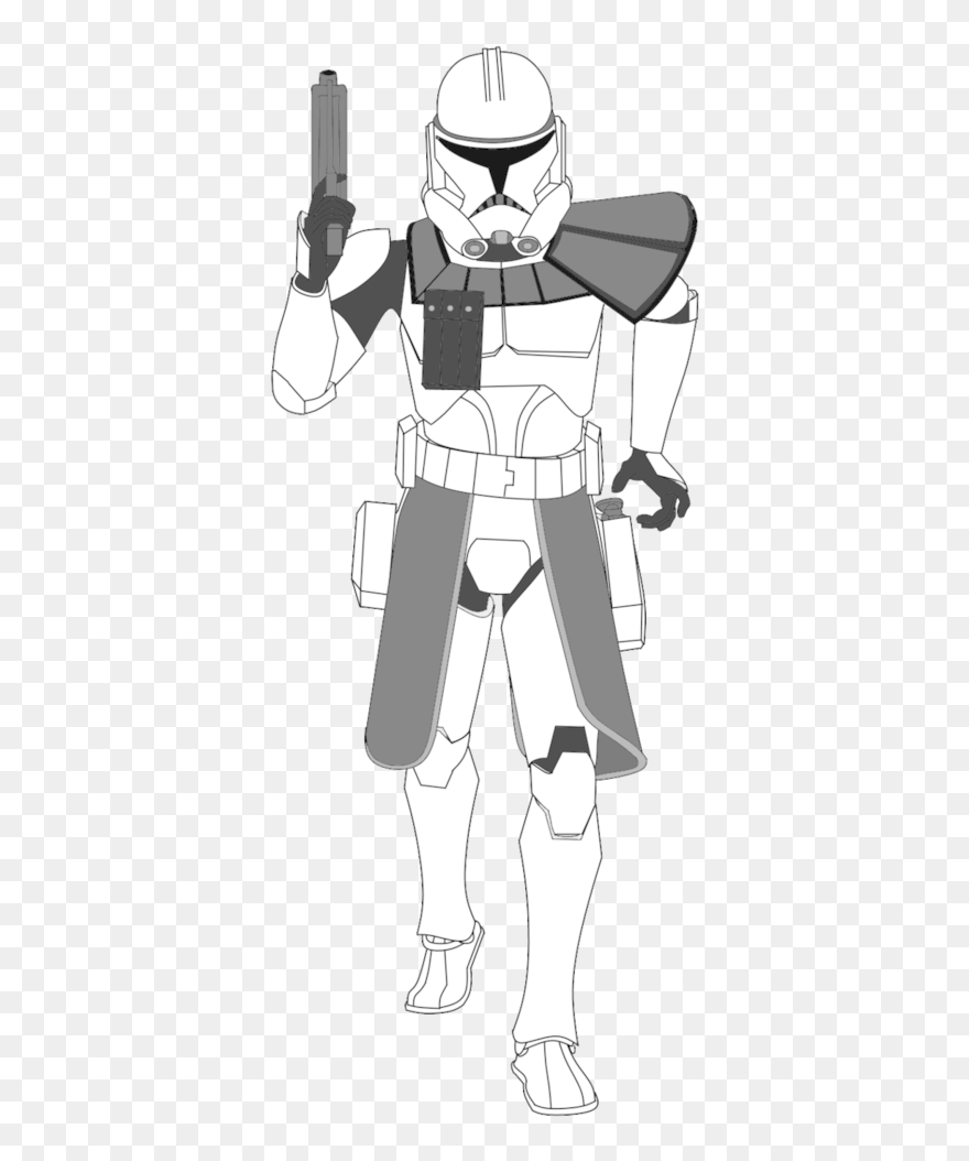 Drawing Arc Trooper Transparent Png Clipart Free Download - Star Wars Clone Trooper Drawing