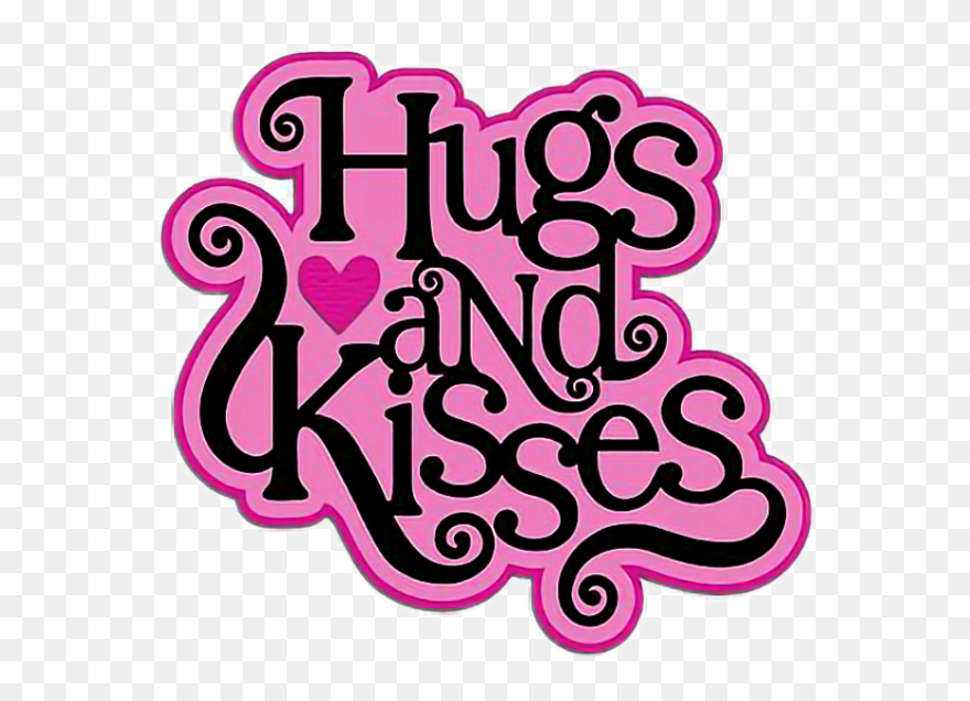 #hugsandkisses #hugs #kisses #hug #kiss #text #words - Kiss Clipart