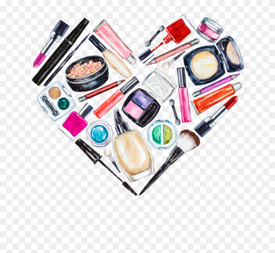 Makeup Watercolor Png Saubhaya Makeup - Painting Of Makeup Clipart