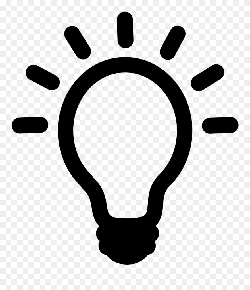 Icon - Light Bulb Vector Png Clipart