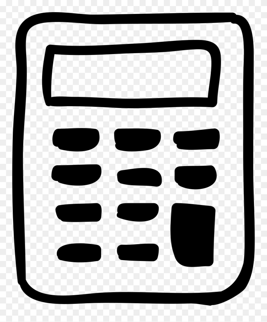 Vector Calcualtor Hand Drawn - Calculator Icon Hand Drawn Clipart