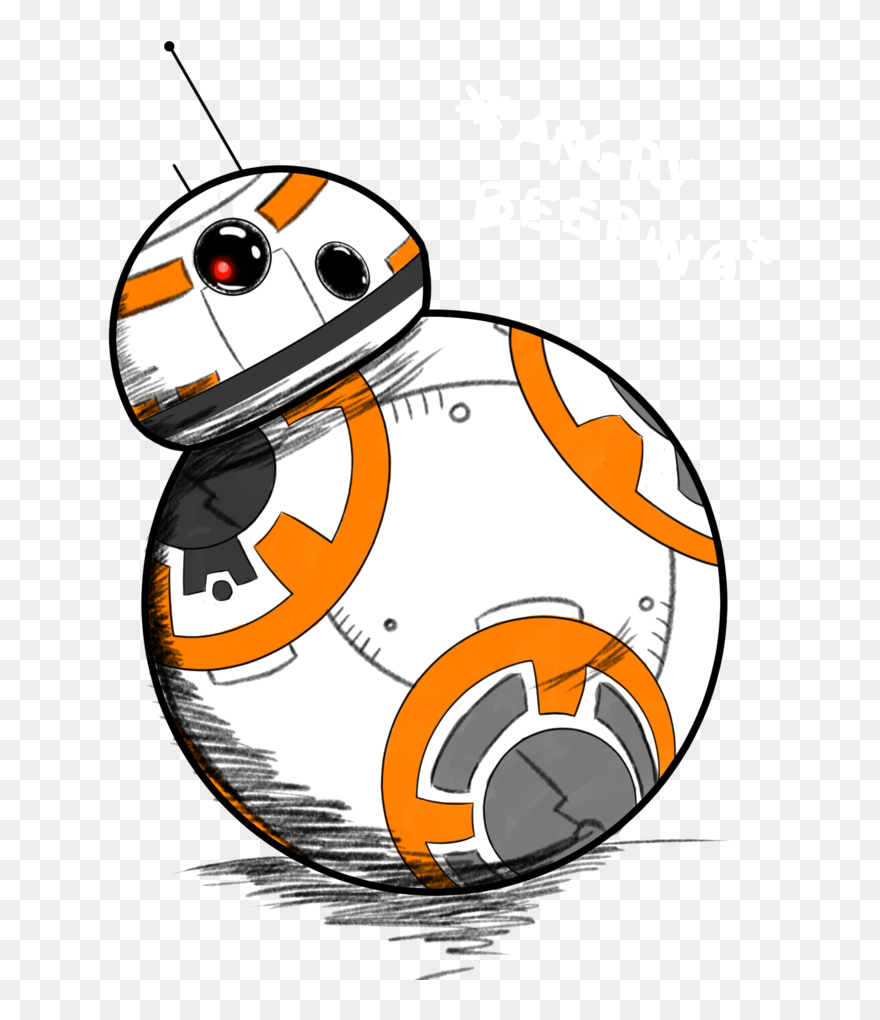Bb-8 Drawing Star Wars Clip Art - Bb8 Star Wars Cartoon - Png Download