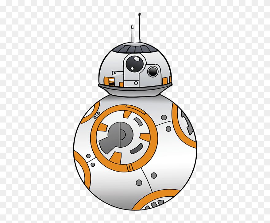 How To Draw Bb-8 From Star Wars - Star Wars Drawings Bb8 Clipart