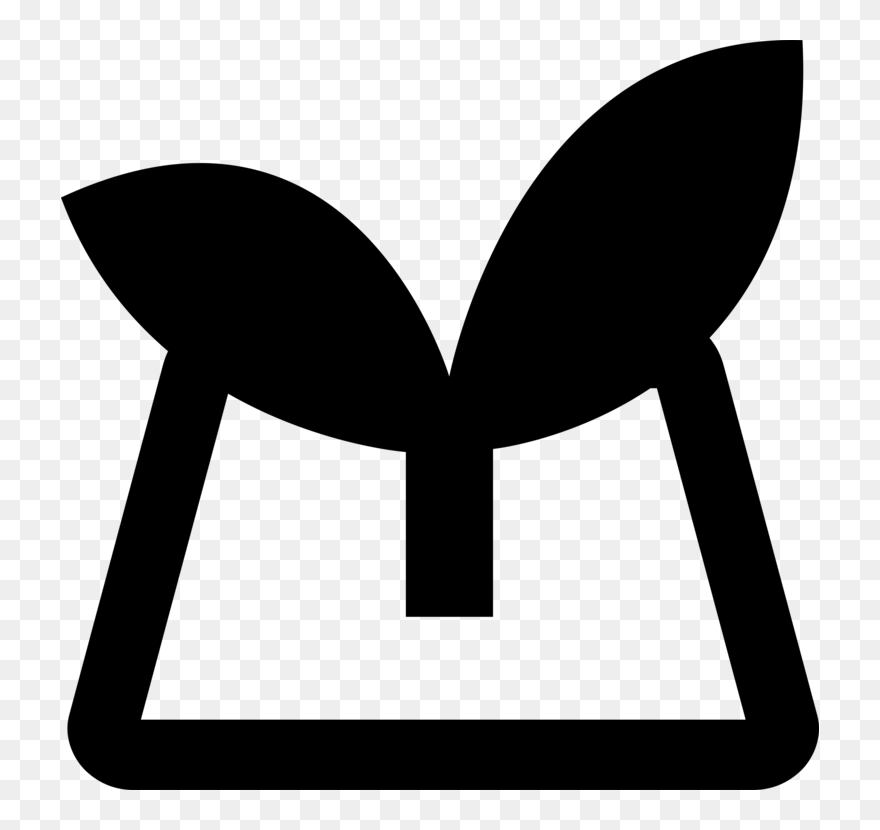 Plant,silhouette,angle - Garden Plot Icon Clipart