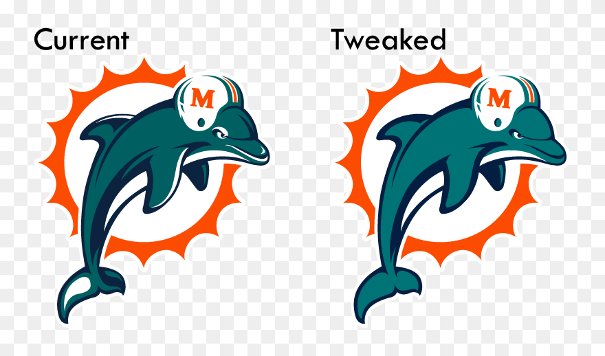 Miami Dolphins Logo Tweaked - Miami Dolphins Clipart