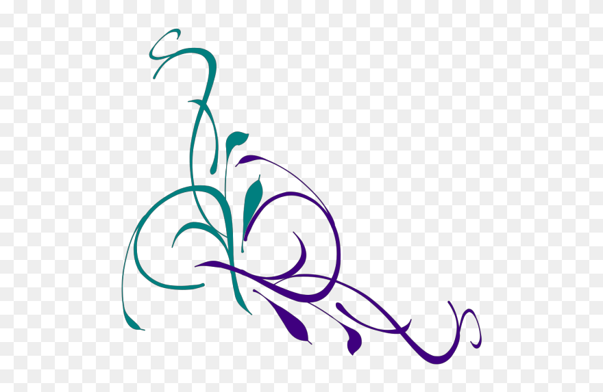 Teal Swirl Clipart - Png Download