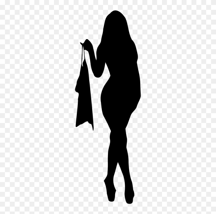 Silhouette Clip Art - Full Body Black Woman Silhouette - Png Download