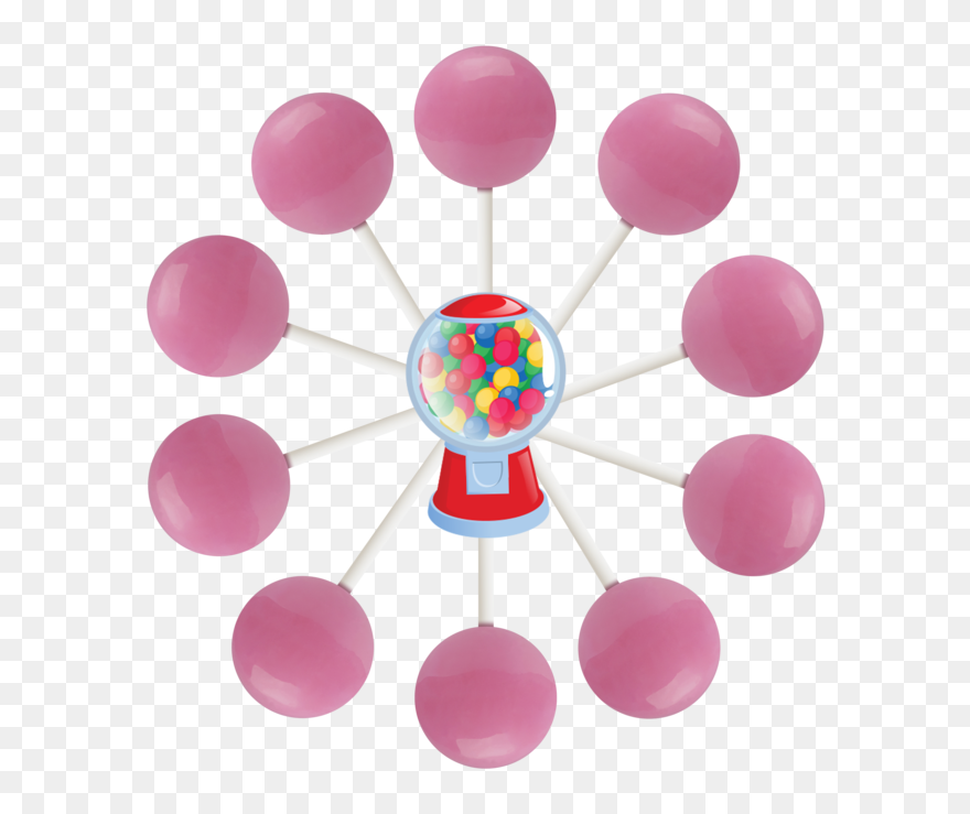 Bubblegum Bubble Png - Original Gourmet Lollipops Bubble Gum Clipart