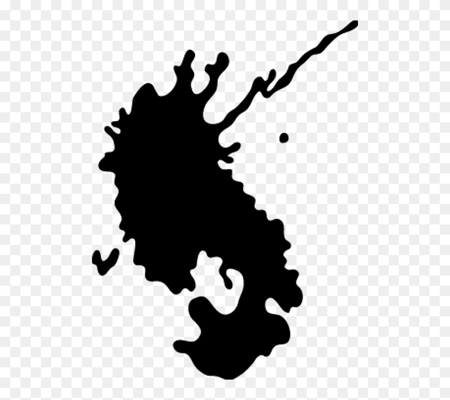 Splash Of Paint Monochrome Sticker - Mancha Forma Clipart