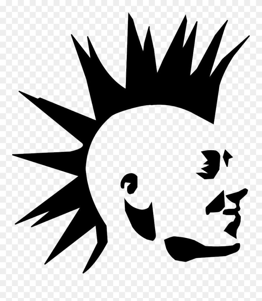 Punk Hair Png - Punk Stencil Clipart