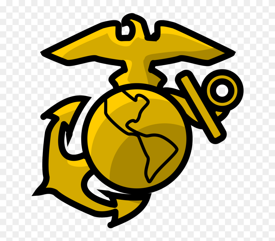 Area,symbol,artwork - Usmc Eagle Globe And Anchor Clip Art - Png Download