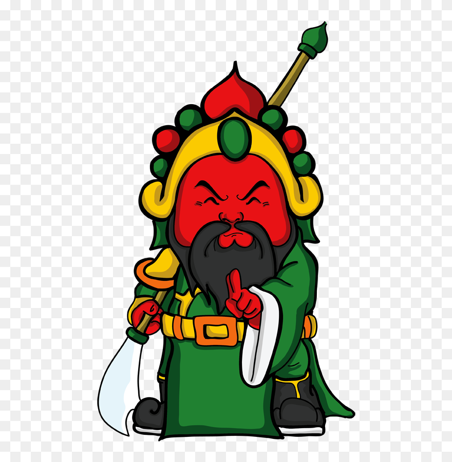 Fat Guan Gong Cartoon Clipart