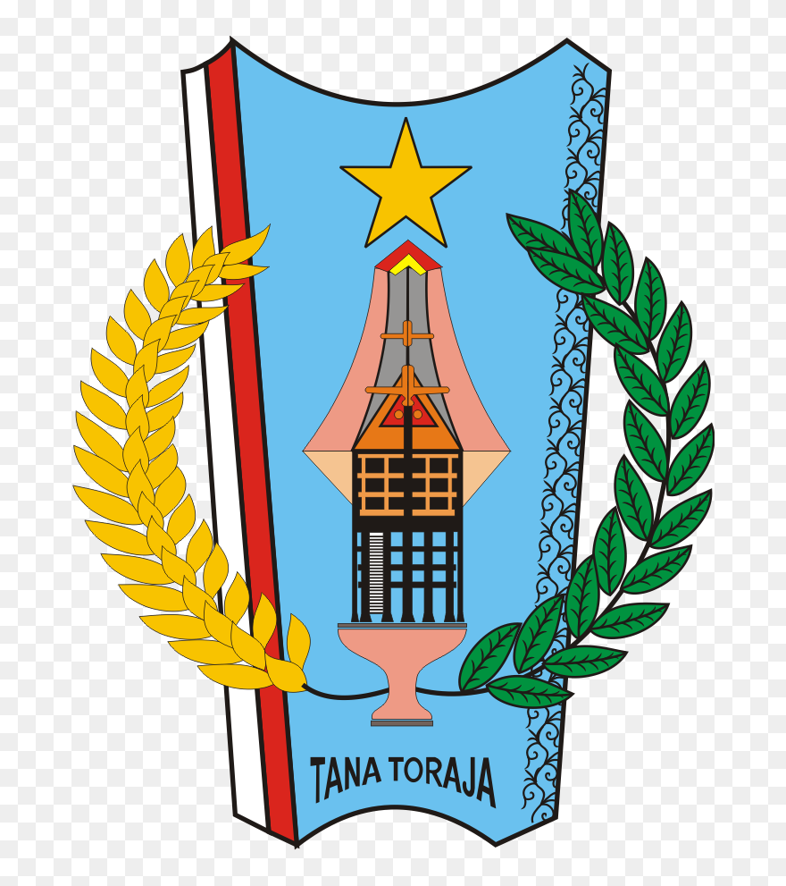 Coat Of Arms, Tana Toraga Regency - Bugis Pinrang Clipart